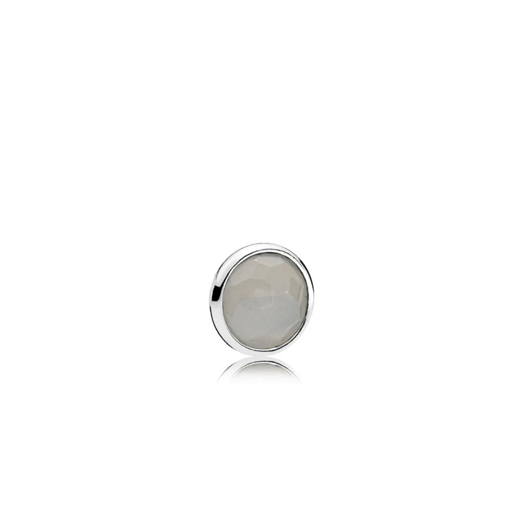 June silver element with grey moonstone