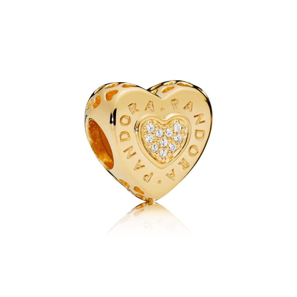 PANDORA Signature Heart, Clear CZ