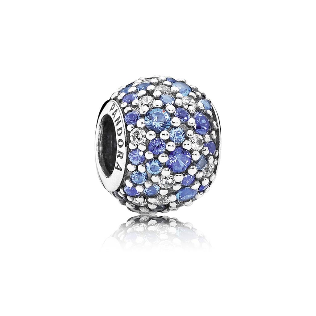 sky mosaic Pave, mixed blue crystals & c