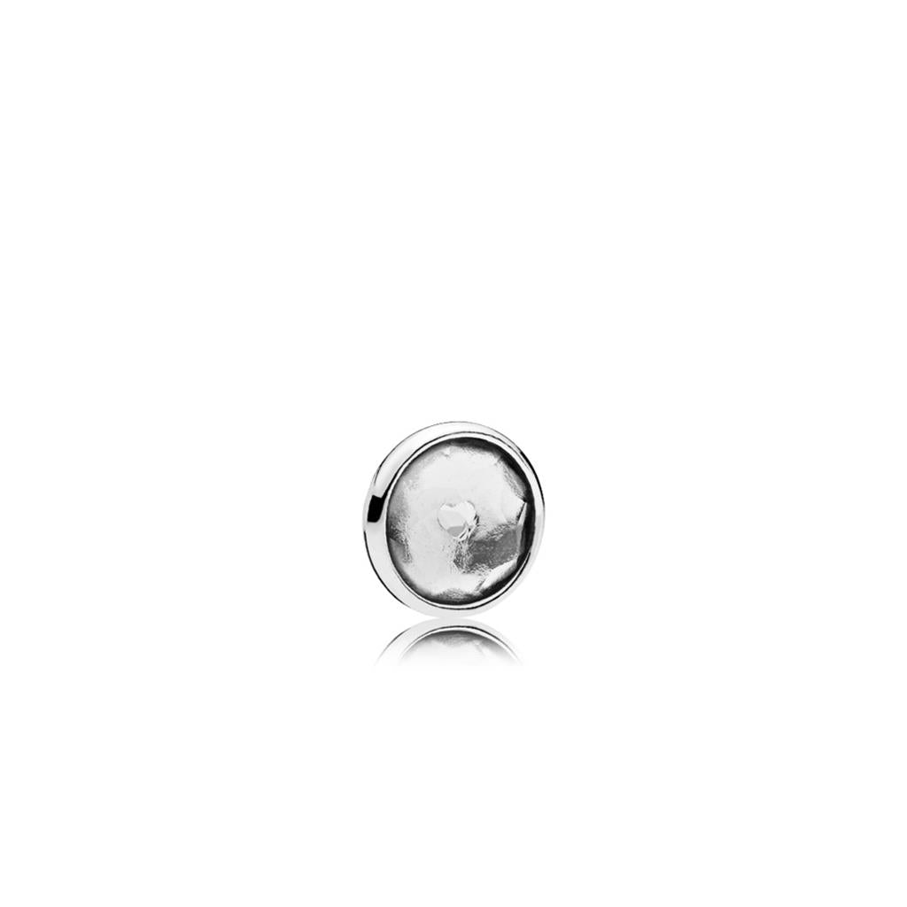 April silver element with rock crystal d