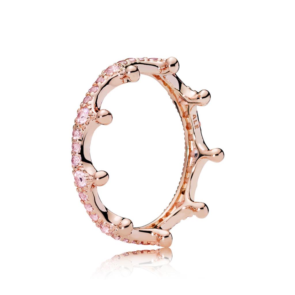 Pink Sparkling Crown Ring