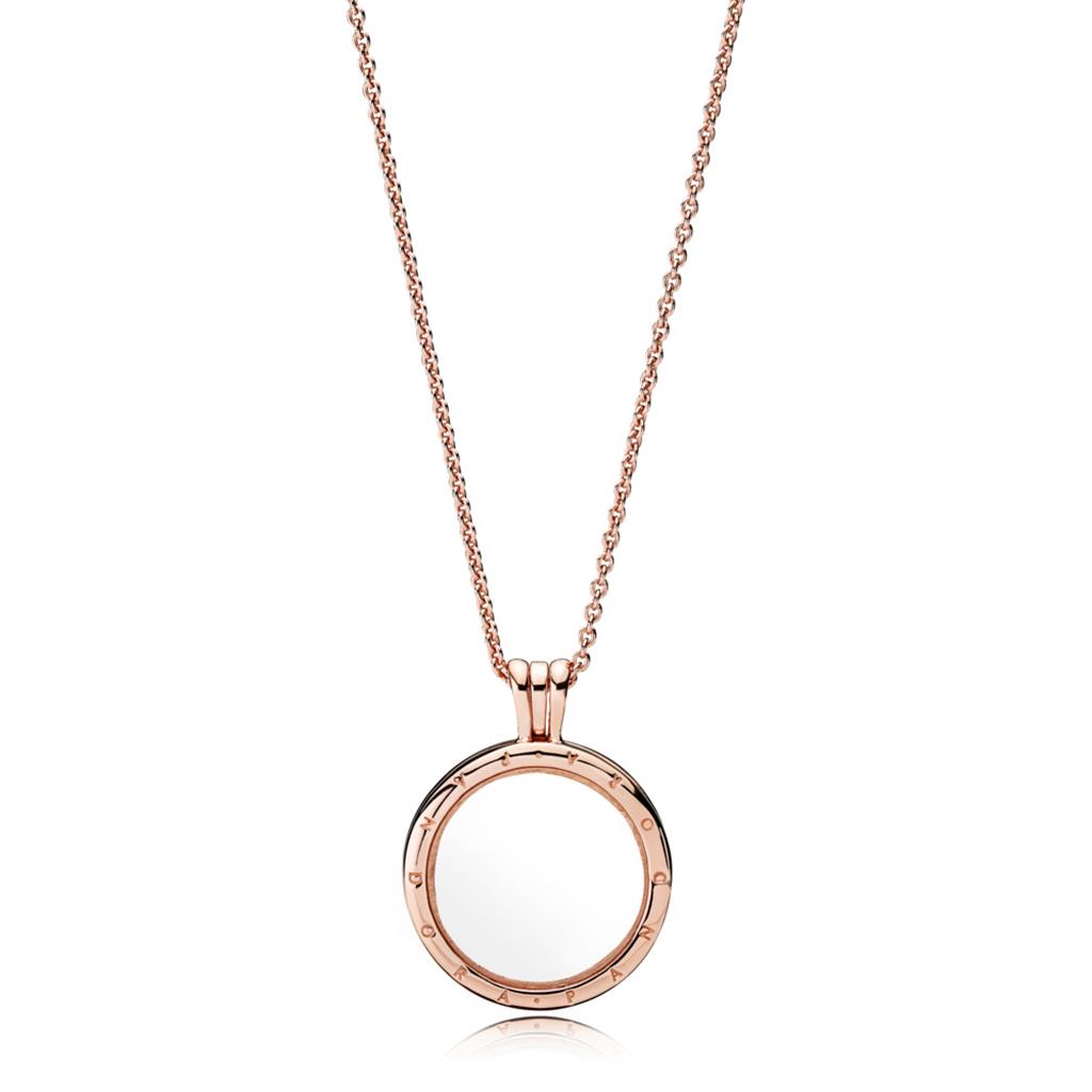 PANDORA Floating Locket, Sapphire Crysta