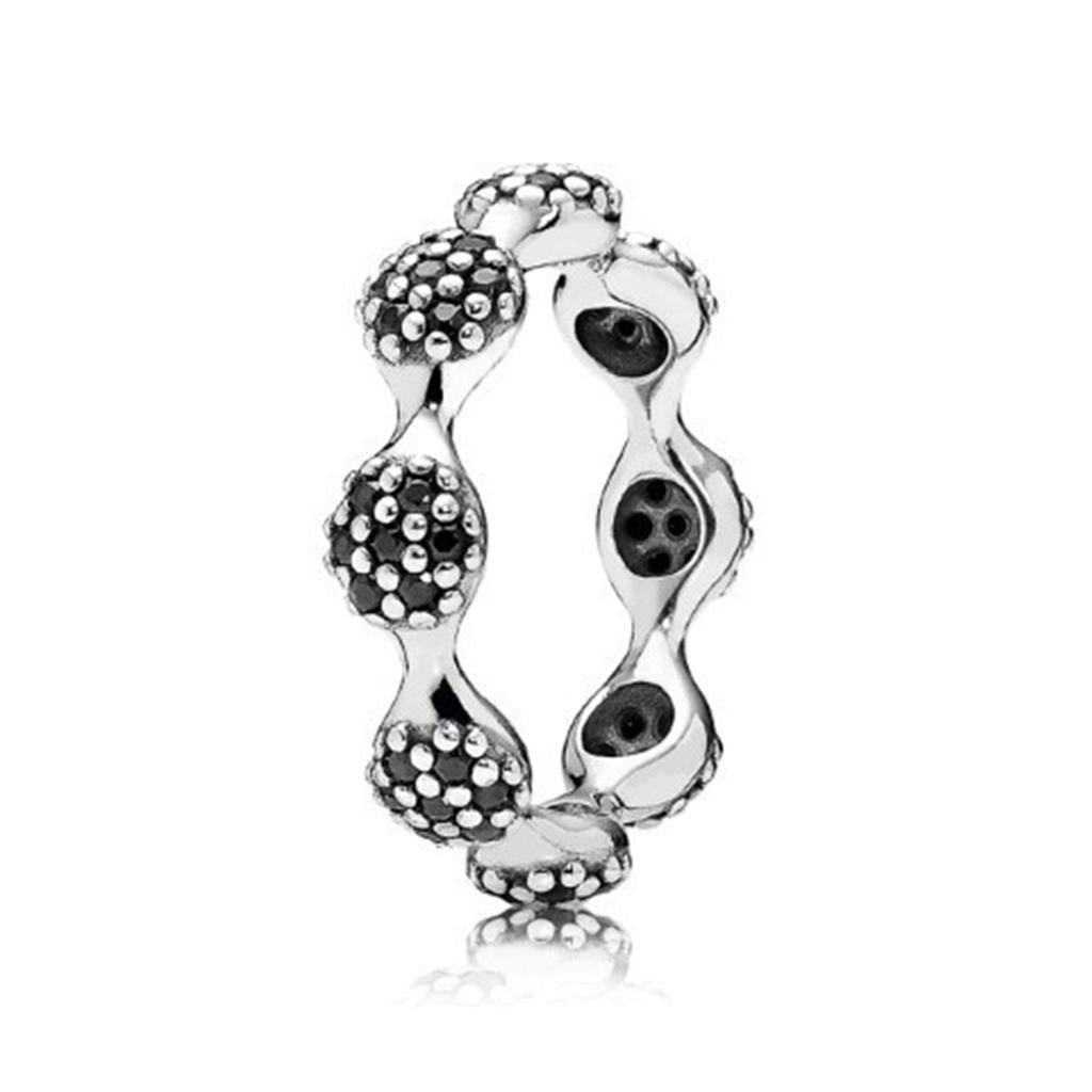 8-pod Pave, black crystal