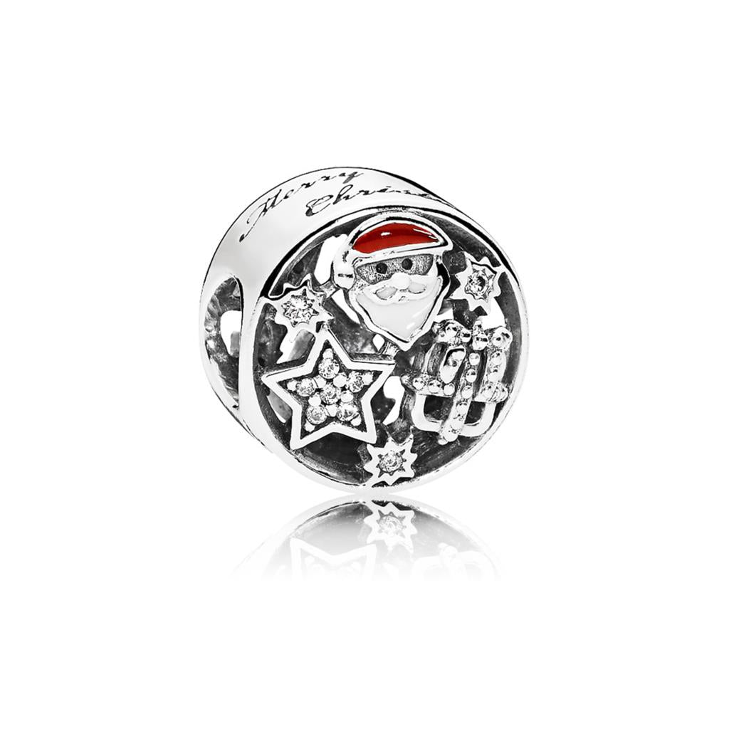 Christmas Joy, Mixed Enamel & Clear CZ