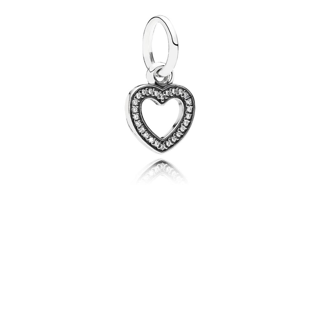 symbol of love, clear CZ