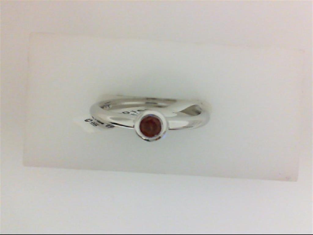 Sterling Silver Ring With One 3.00Mm Rou