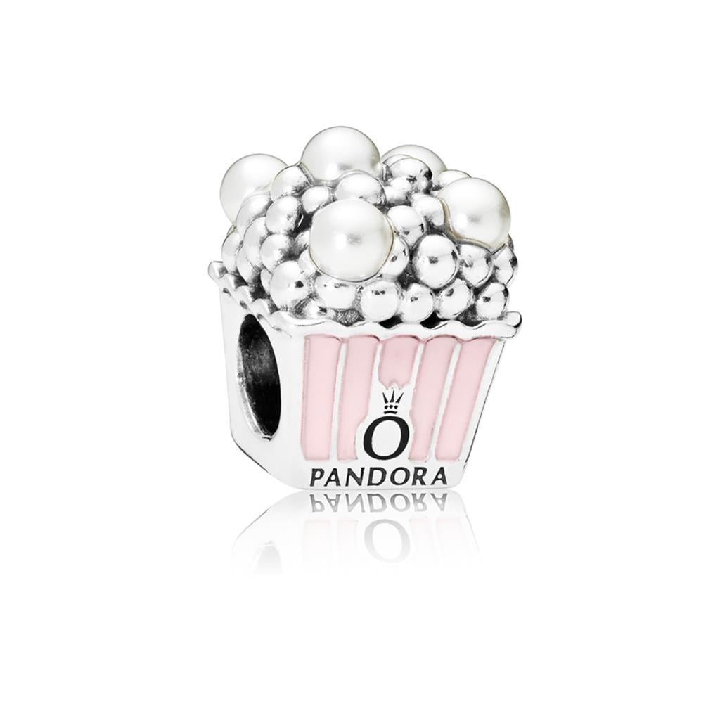 Delicious Popcorn, Pink Enamel & White C
