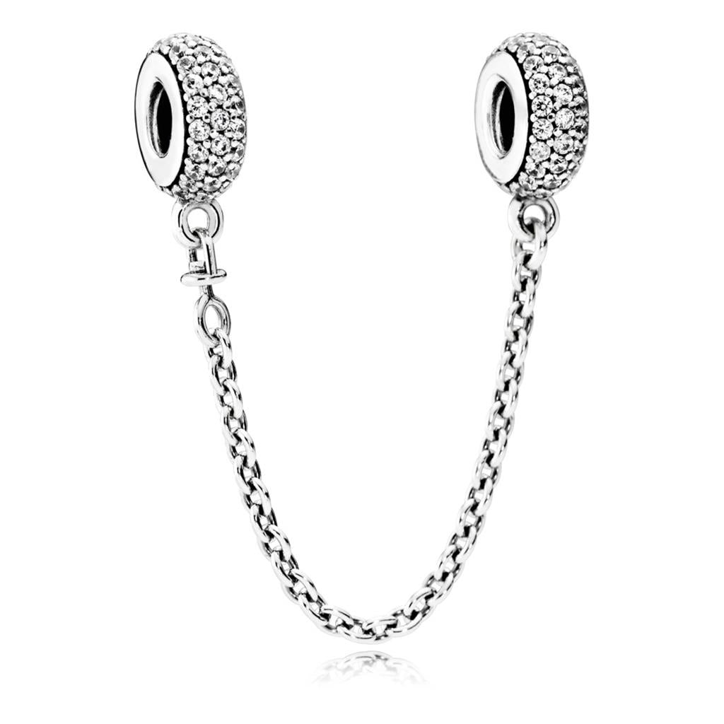 Sparkling PaveSafety Chain Charm
