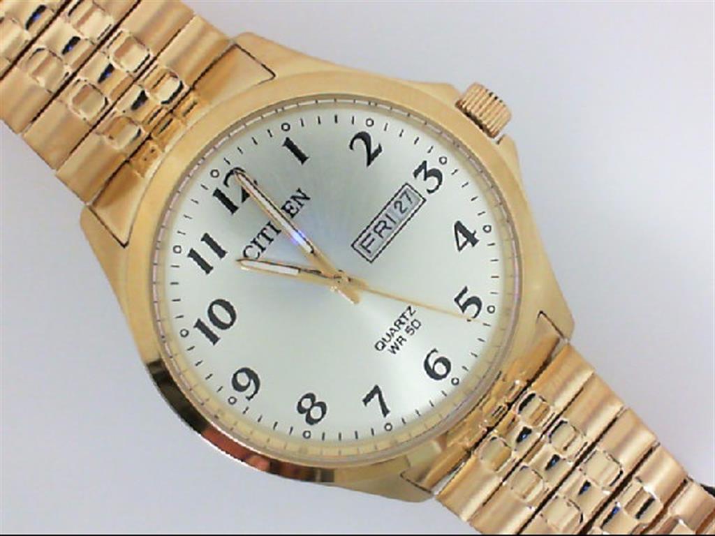 Gent's Yellow Overlay Quartz Dress Watch