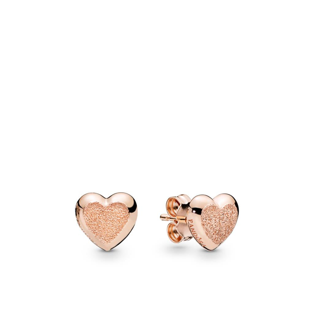 FINAL SALE - Matte Brilliance Heart Stud