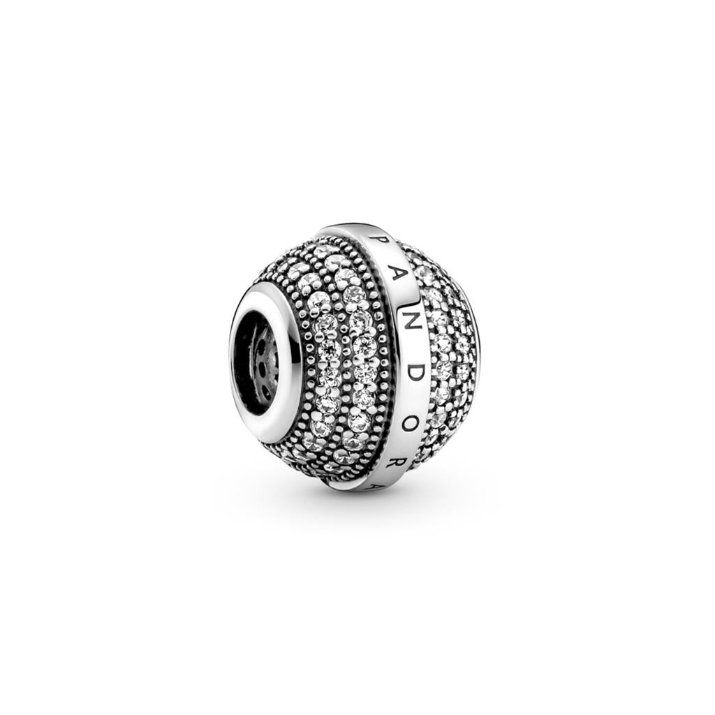 Pave & Logo Charm
