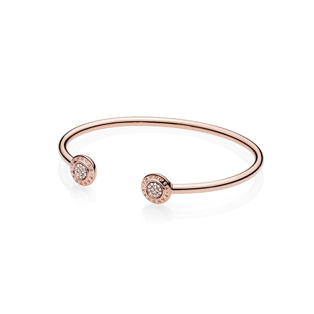 PANDORA Signature Open Bangle, Clear CZ