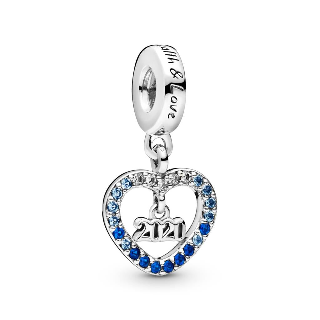 2020 New Year, Blue Crystal & Clear CZ