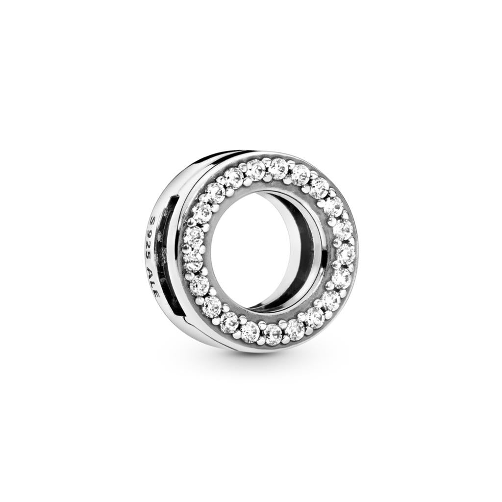Circle of Pave Clip Charm