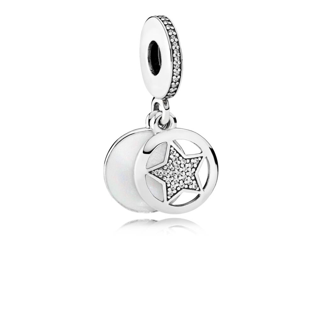 Friendship Star, Silver Enamel & Clear C