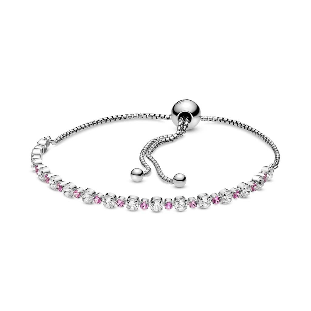 Pink & Clear Sparkle Slider Bracelet