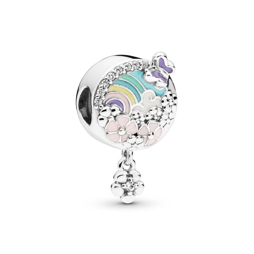 Rainbow & Flower Dangle Charm
