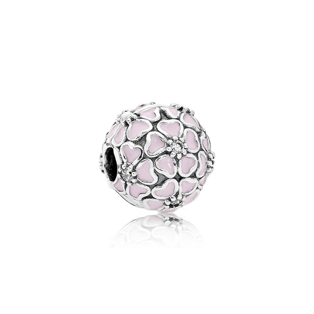 Cherry Blossom, Soft Pink Enamel & Clear