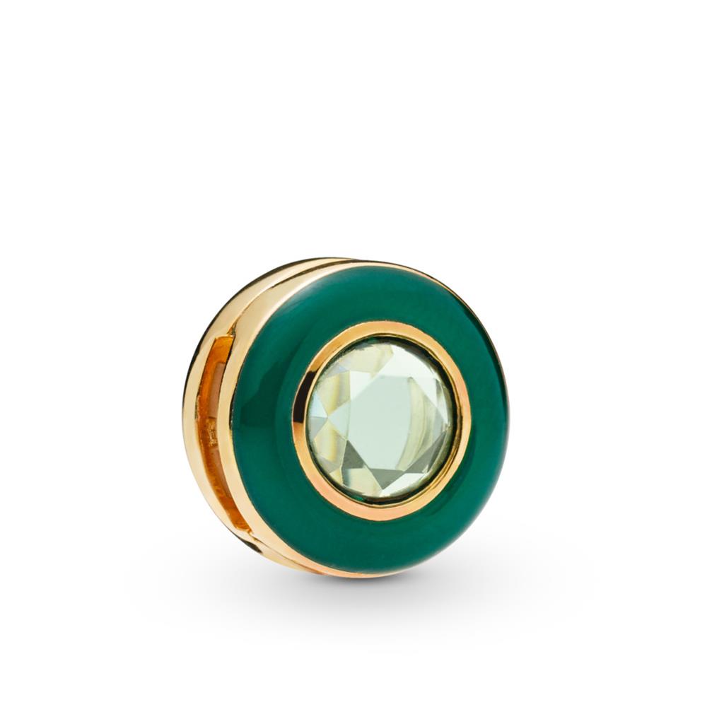 Radiant Green Circle, Green Enamel & Cry