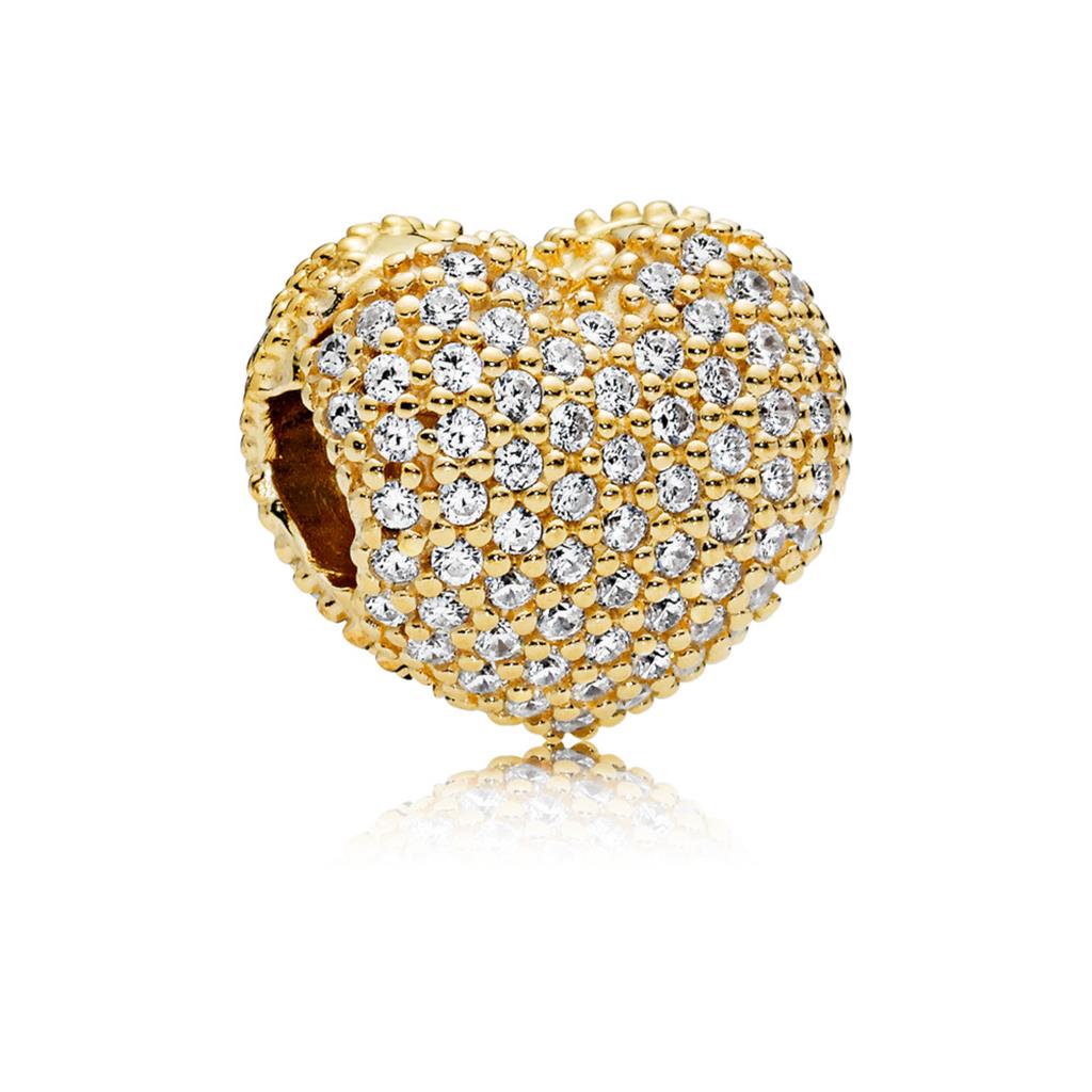 Pave Open My Heart, Clear CZ