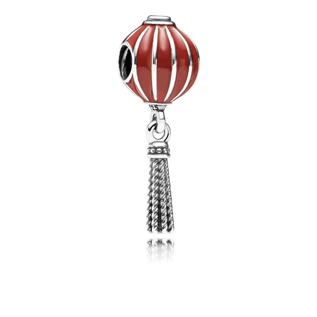chinese lantern, red enamel