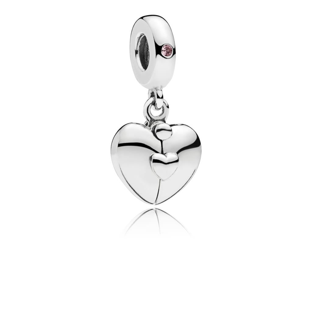 Family Heart Locket Dangle Charm