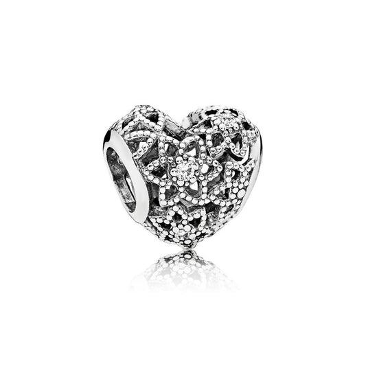 Blooming Heart, Clear CZ