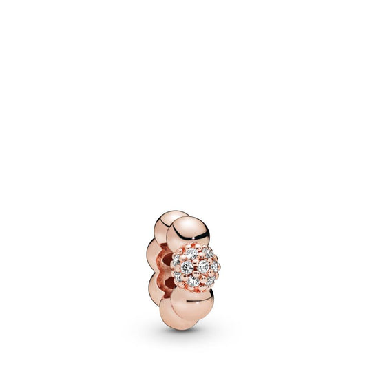 Polished & Pave Bead Spacer Charm