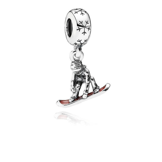 snowboarder, red enamel