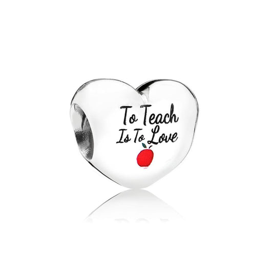 Engraved To Teach is to Love Heart