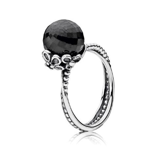 garden odyssey, black spinel & grey crys