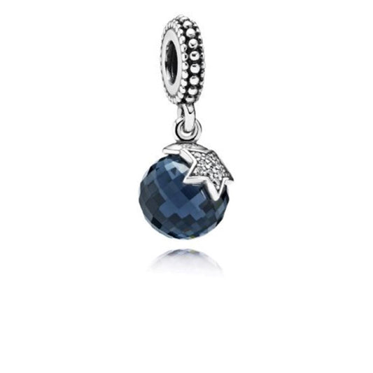 moon & star, midnight blue crystal & cle