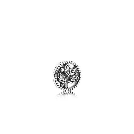 Family tree silver petite element with c