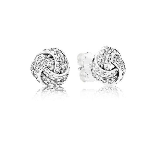 Shimmering Knot Stud Earrings