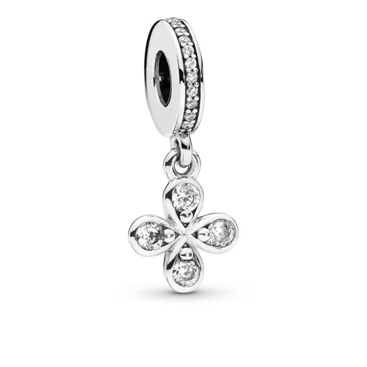 Four-Petal Flower, Clear CZ