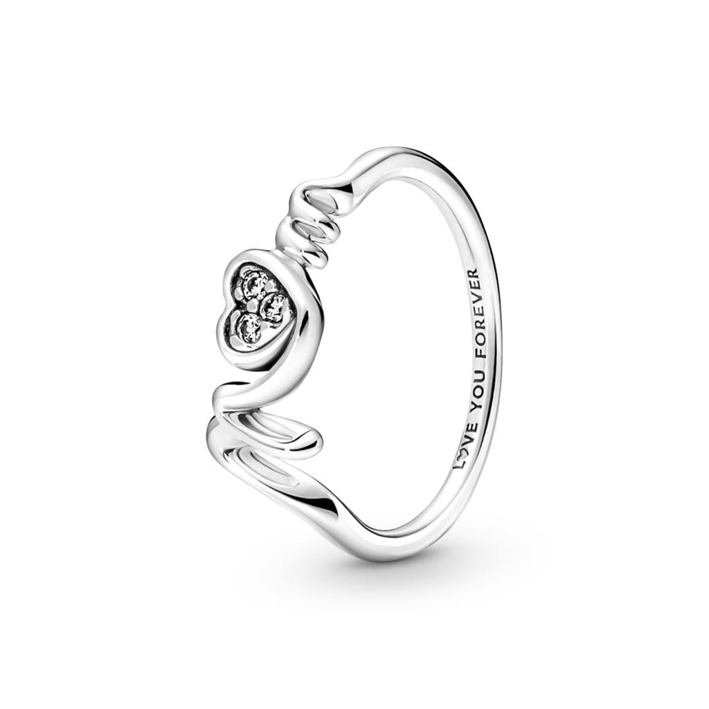 Mom PaveHeart Ring