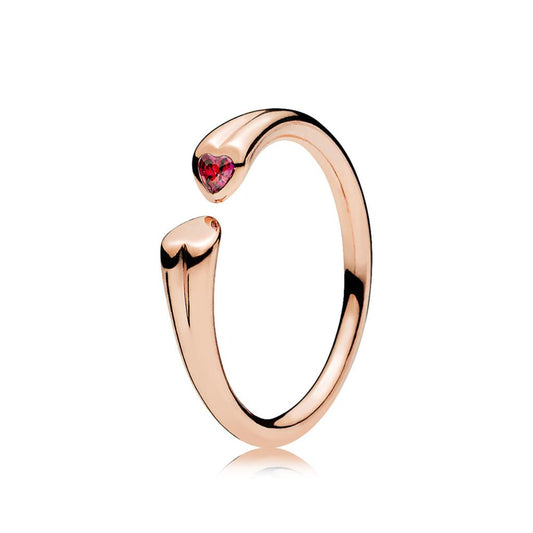 Two Hearts, Red CZ