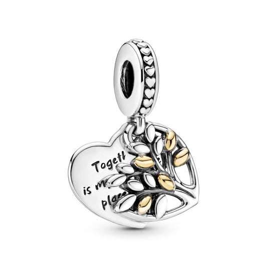 FINAL SALE - Two-Tone Family Tree Heart