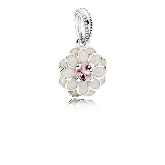 Blooming Dahlia, Cream Enamel & Blush Pi