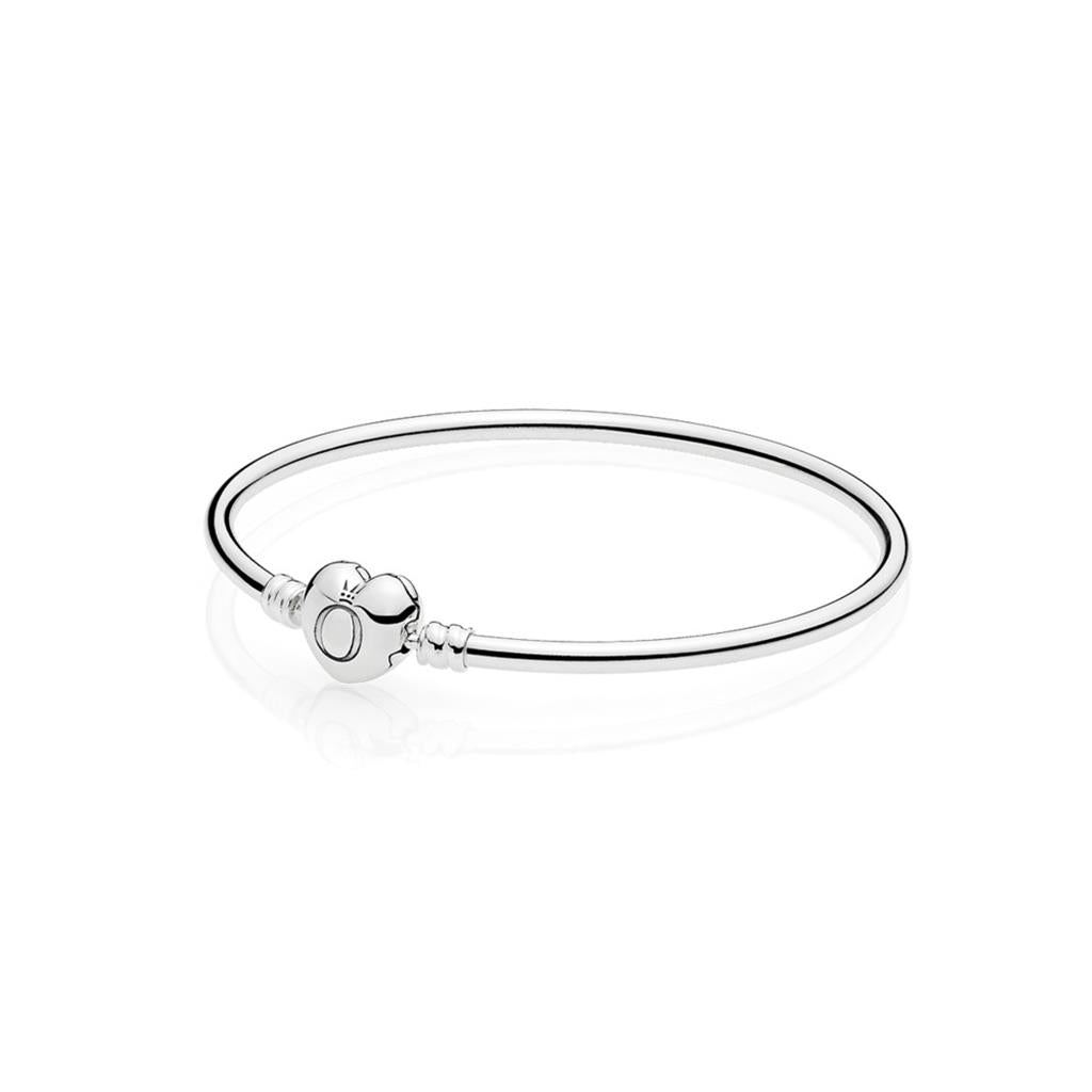 Pandora Moments Heart Clasp Bangle