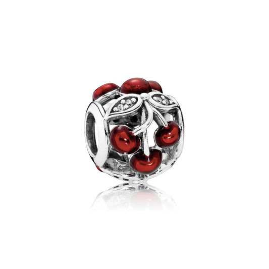 Sweet Cherries, Glossy Red Enamel & Clea