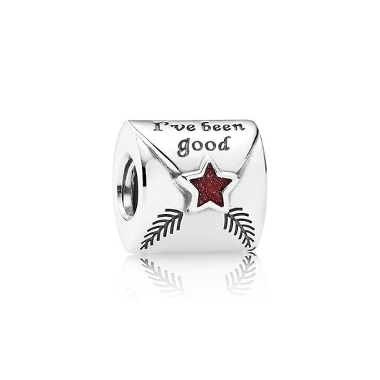 letter to santa, red enamel