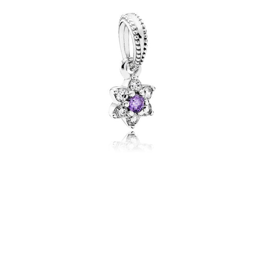 Forget Me Not, Purple & Clear CZ