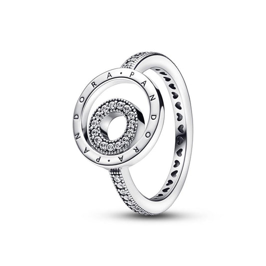 Pandora Signature Logo Circles Pav? Ring