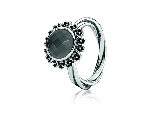 floral elegance, grey moonstone