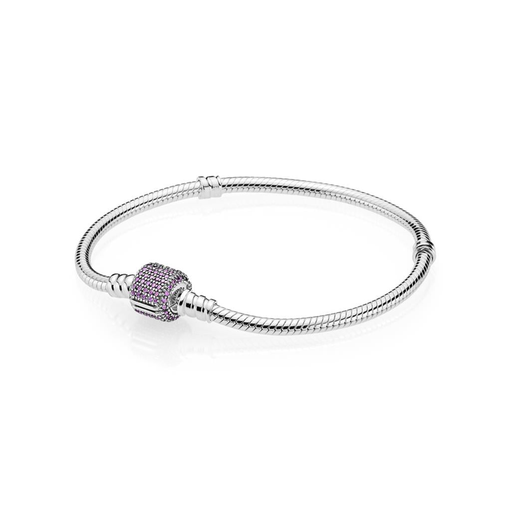 Sterling Silver w/ Signature Clasp, Purp