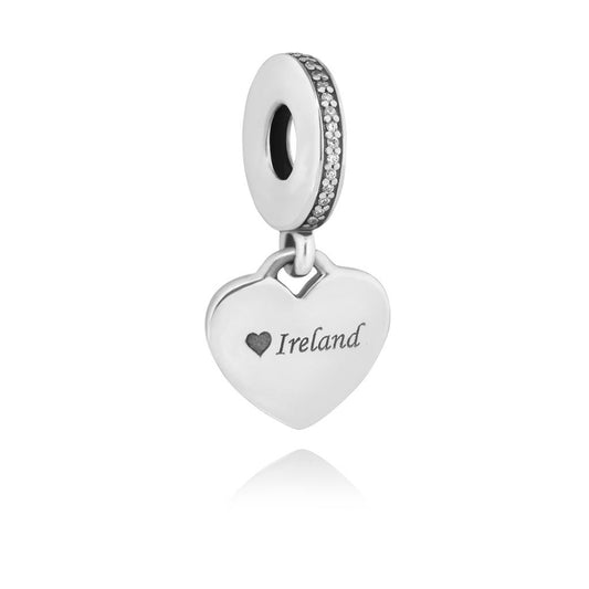 Soul Mates Engraved Heart Dangle