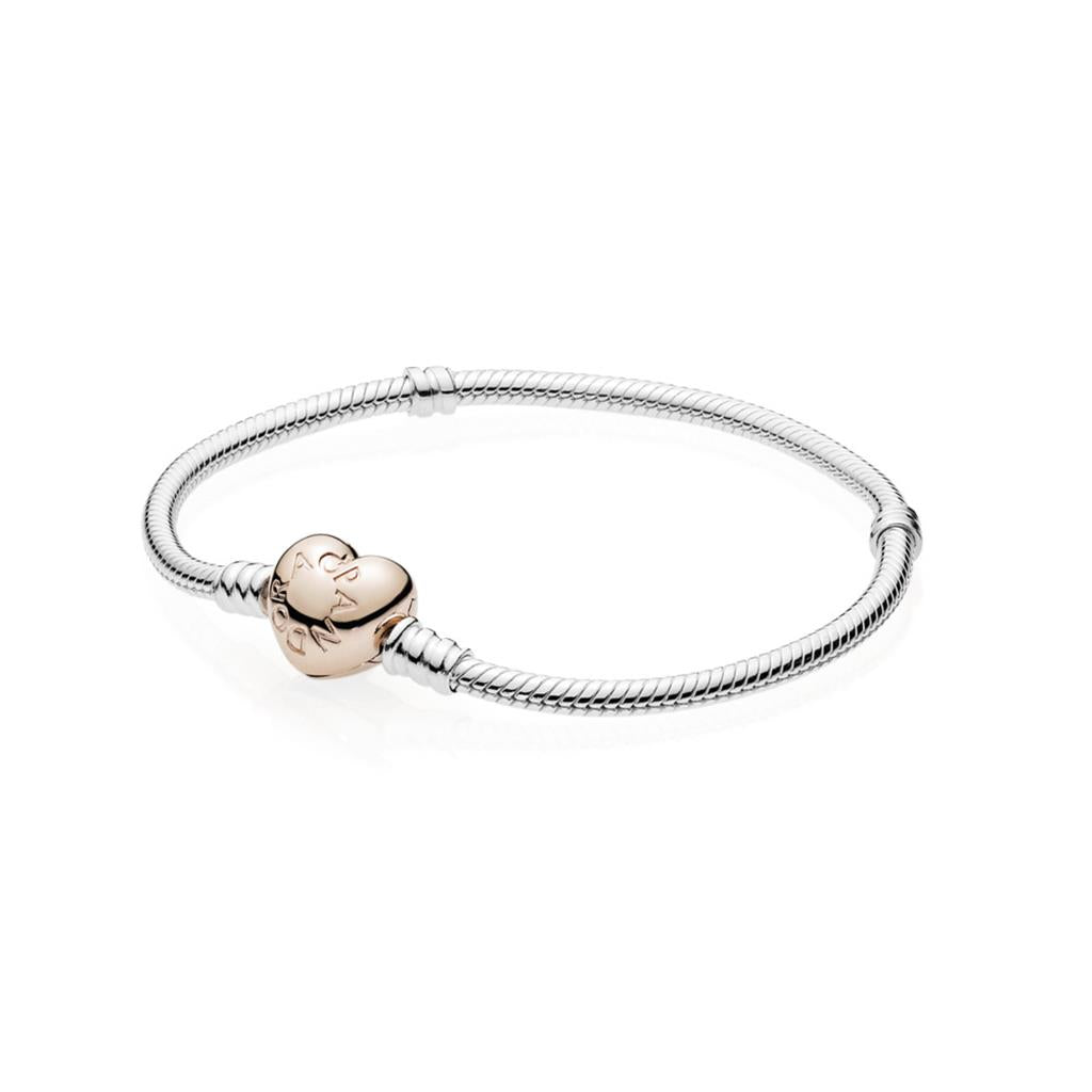 Pandora Moments Heart Clasp Snake Chain