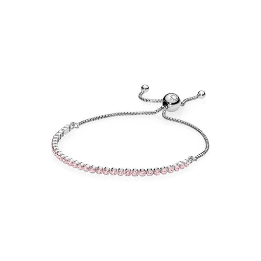Sparkling Strand Bracelet, Pink CZ
