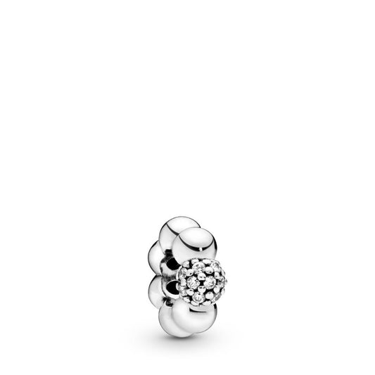 Polished & Pave Bead Spacer Charm